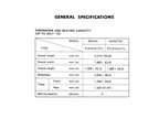General specifications