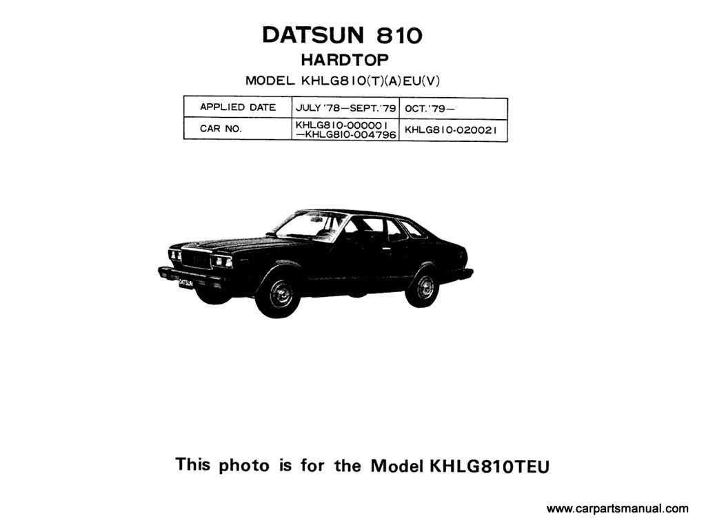 Datsun 810 Hard Top (1979-1980)