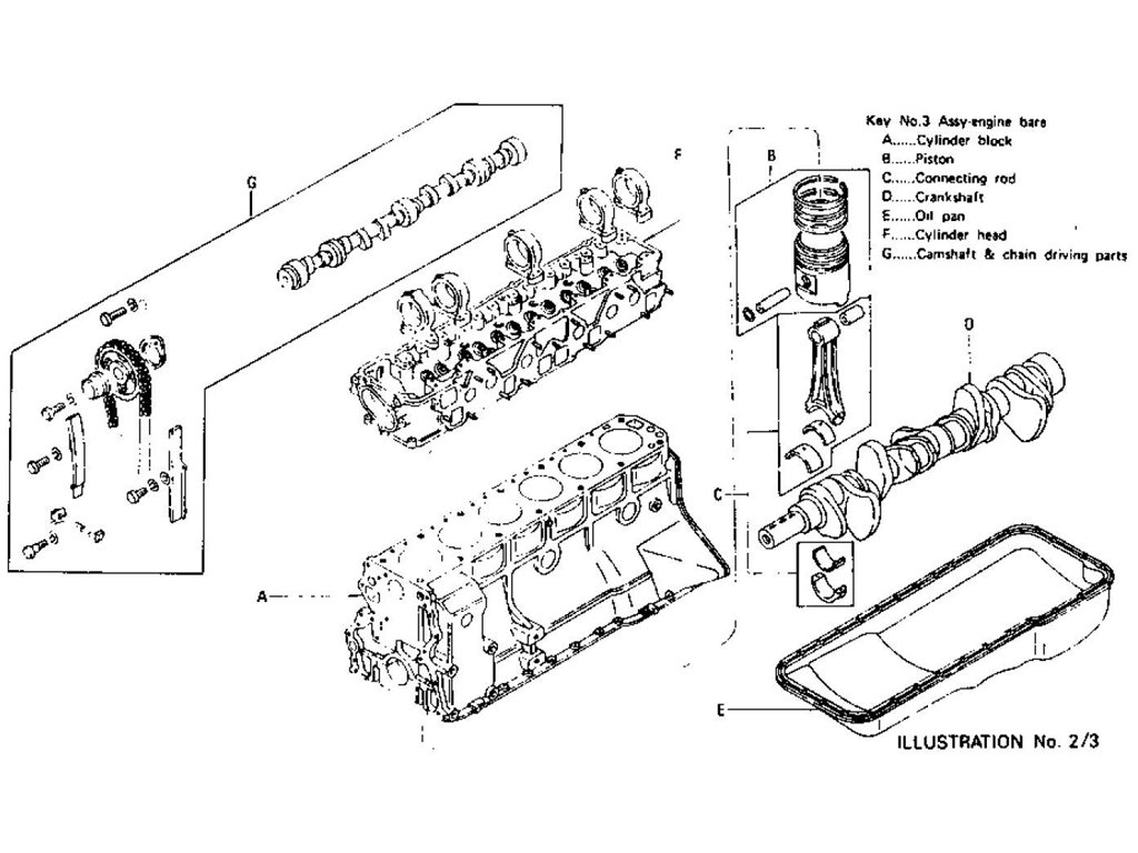 Engine Assembly (Bare) L24, L26 (To Nov.-'74)