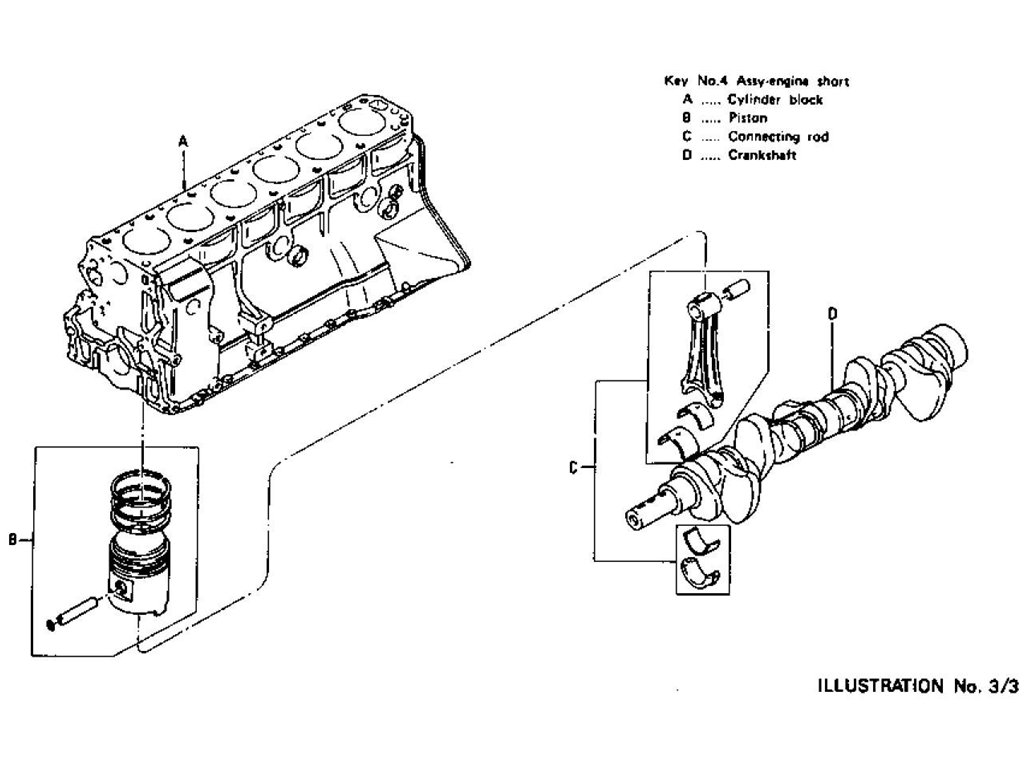 Engine Assembly (Short) L24, L26 (To Nov.-'74)