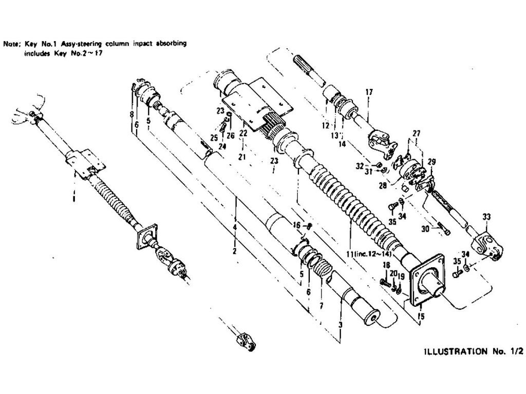 Steering Column (Collapsible Type) (To Jul.-'73)