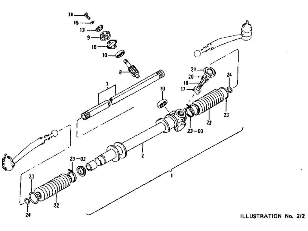 Steering Gear (Rack & Pinion Type) (From Aug.-'73)