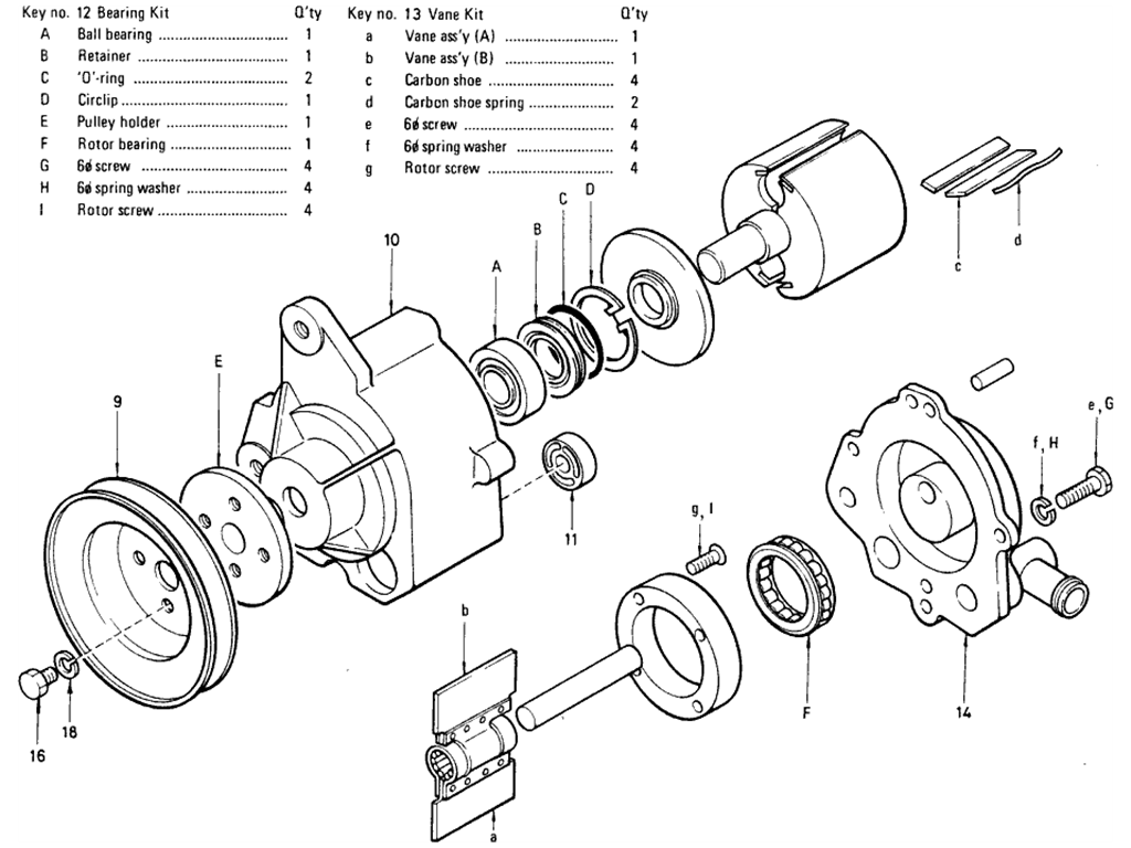 Air Pump Repair Kit (From Jul.-'69)