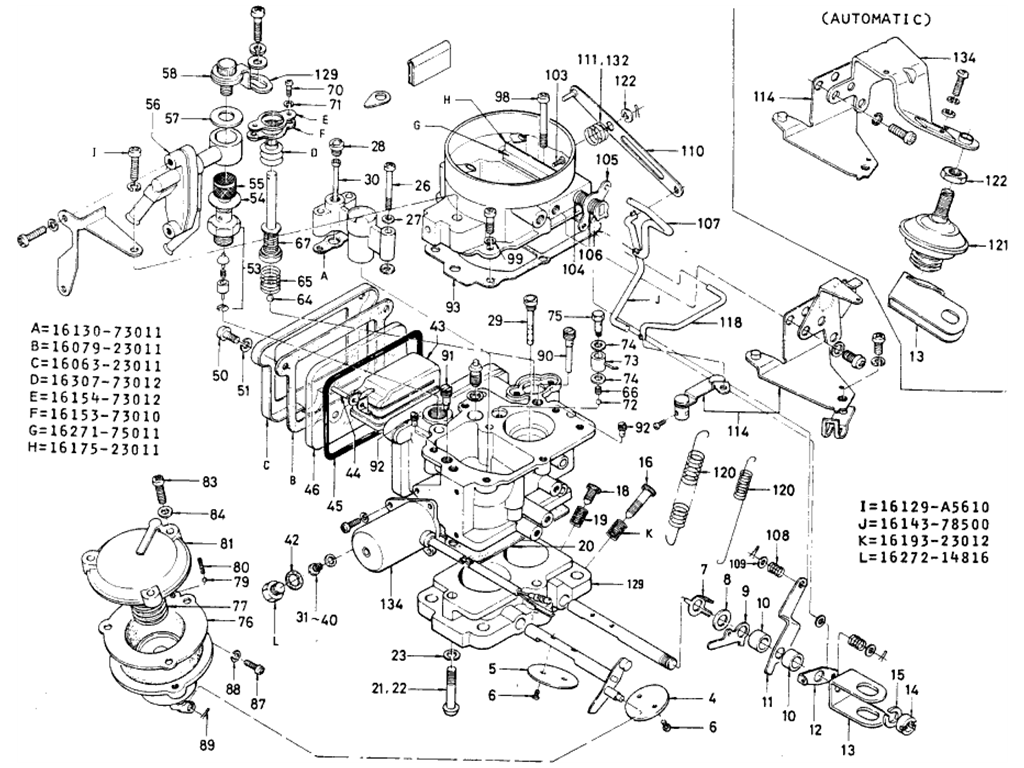 Carburetor (Hitachi-L16)