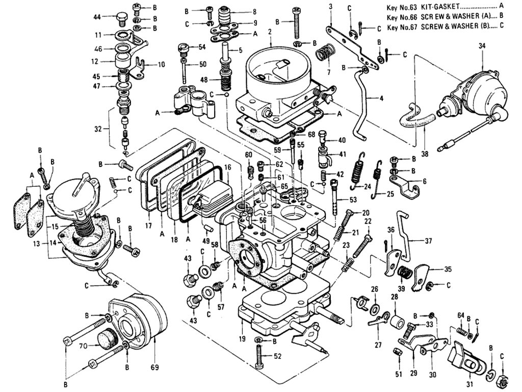 Carburetor (Hitachi) (L16 Auto)