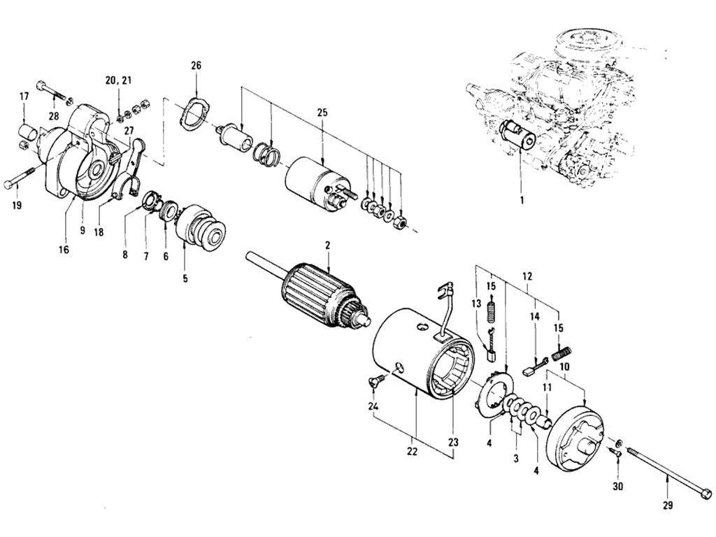 Starter Motor (Hitachi) (To Sep.-'68)