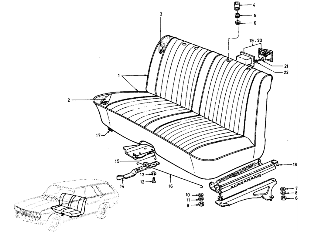 Bench Type Front Seat (Wagon)