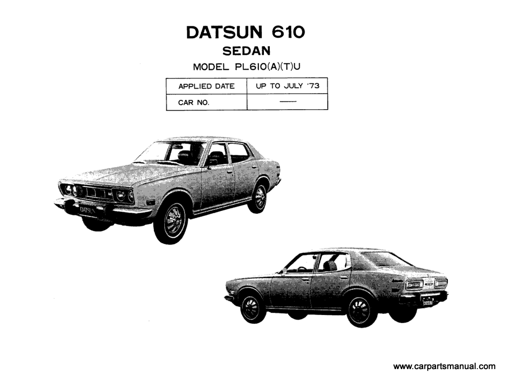 Datsun 610 Sedan to july-'73