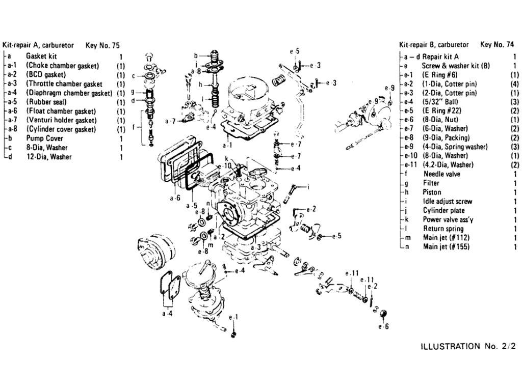 Carburetor Repair-Kit (To Aug.-'72)