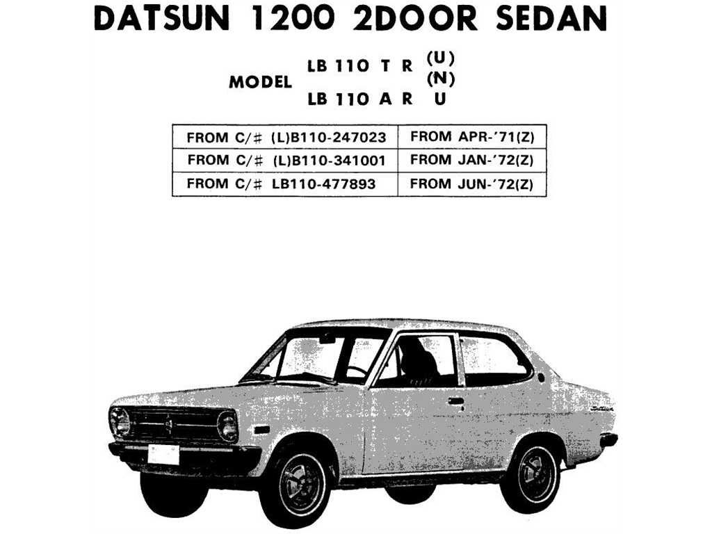 Datsun 1200 2 Door Sedan